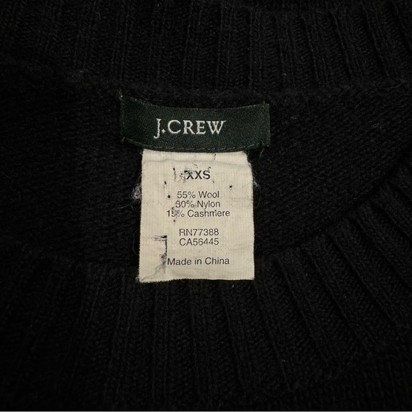 J. Crew | Button Sweater Wool Cashmere Black Size XXS - Picture 4 of 6